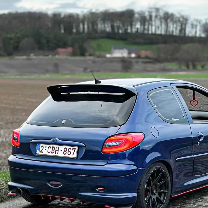 Alerón trasero de techo ABS efecto carbono para Peugeot 206 2013-2018 - imagen 4