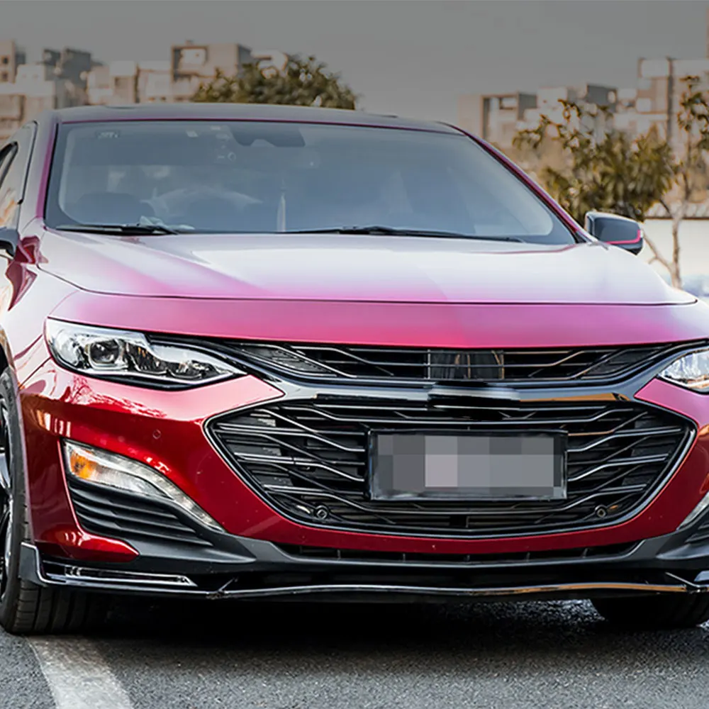 Para Chevrolet Malibu XL 2019-2023 parachoques delantero Iip Chin Spoiler difusor divisor Material ABS negro carbono Kit de modificación de coche - imagen 2