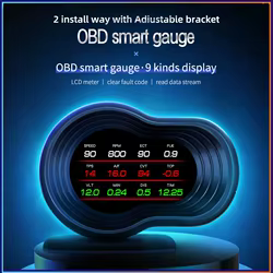Pantalla HUD OBD LED inteligente multifunción para coche
