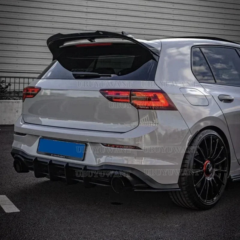 Labio alerón techo trasero VW Golf MK8 GTI GTD R ABS negro brillante - imagen 4