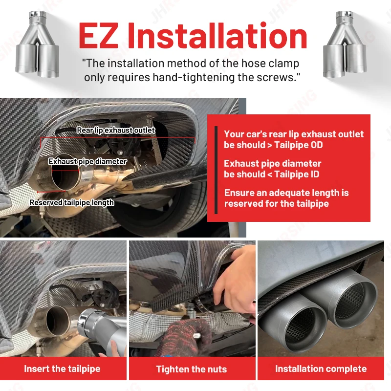 Embellecedor de escape doble en V de acero inoxidable para BMW - imagen 5
