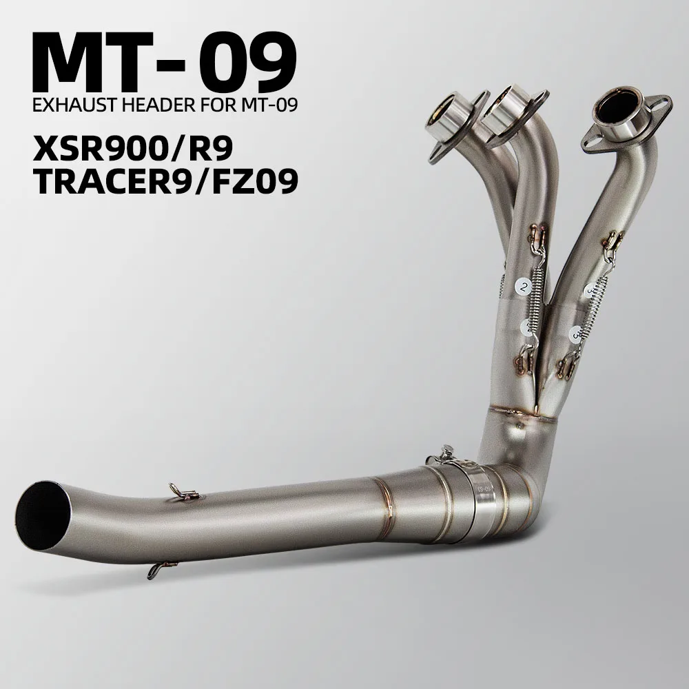 Colector de escape inoxidable 51 mm para Yamaha MT-09/FZ-09/XSR900