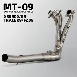 Colector de escape inoxidable 51 mm para Yamaha MT-09/FZ-09/XSR900