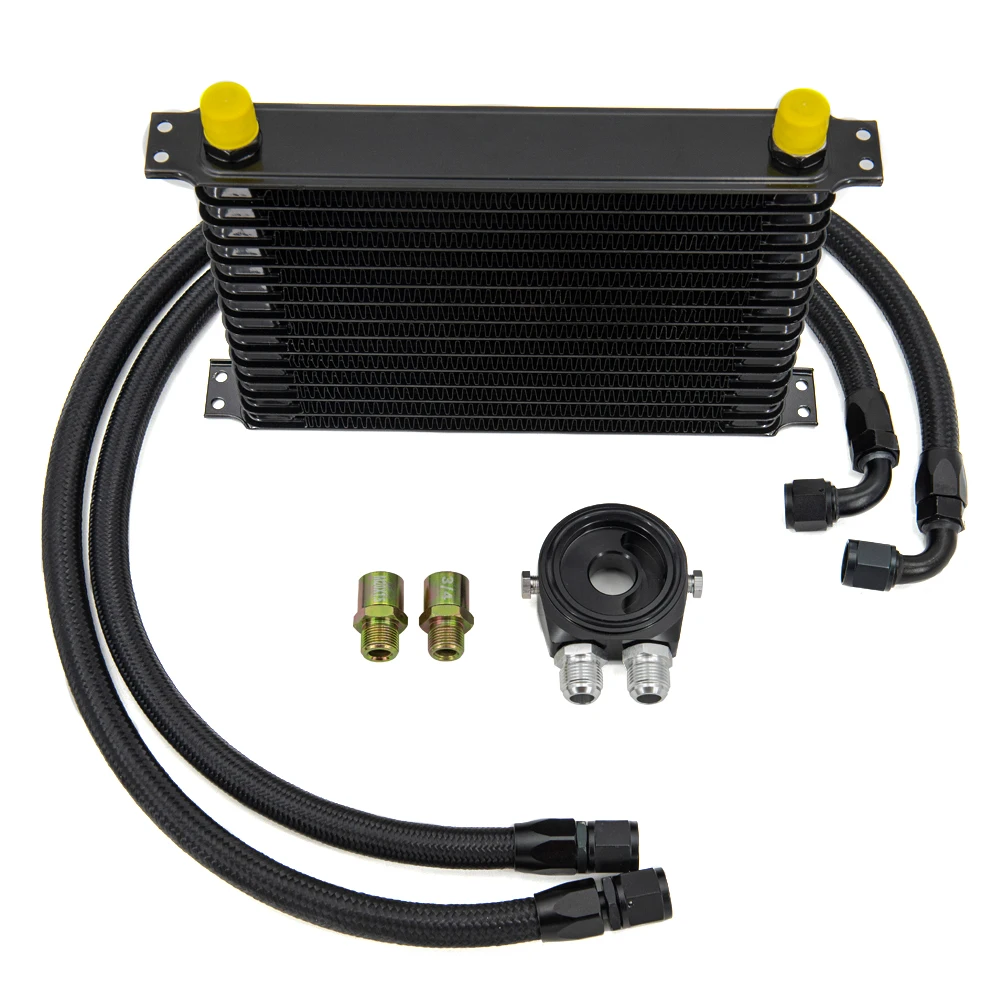 Kit enfriador de aceite 15 filas AN10 con adaptador y manguera - imagen 4