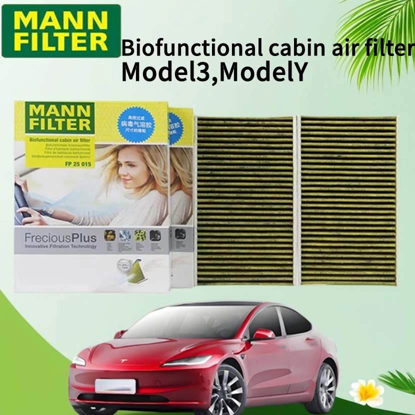 MANN FILTER FP25015 Filtro de aire de cabina para motores TESLA modelo 3 06,2018-modelo Y 01.2021- 1