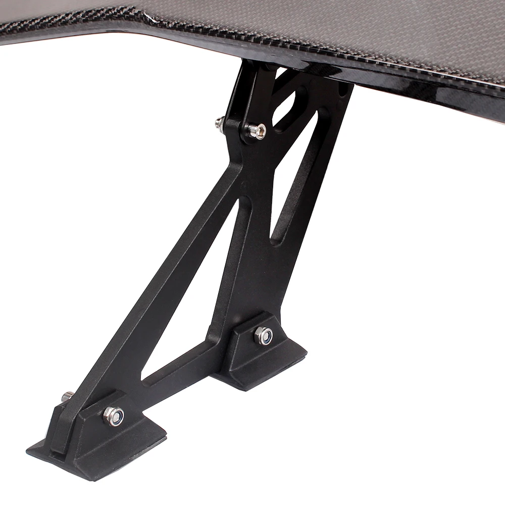 Alerón trasero estilo V fibra carbono – soporte ajustable universal - imagen 4