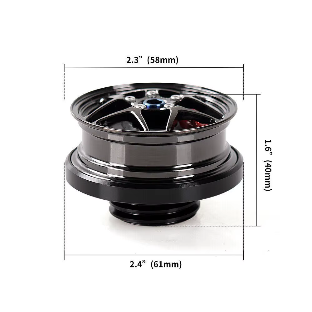 Tapón de llenado de aceite de aluminio negro para Honda Civic y Acura - imagen 4