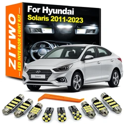 ZITWO kit bombillas LED interior para Hyundai Solaris cúpula lectura