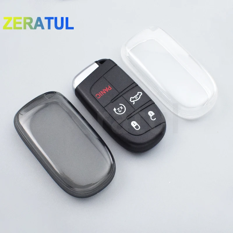 Funda protectora TPU transparente llavero – Jeep Chrysler Dodge