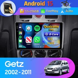Radio Android 15 2DIN CarPlay GPS para Hyundai Getz 2002-2011