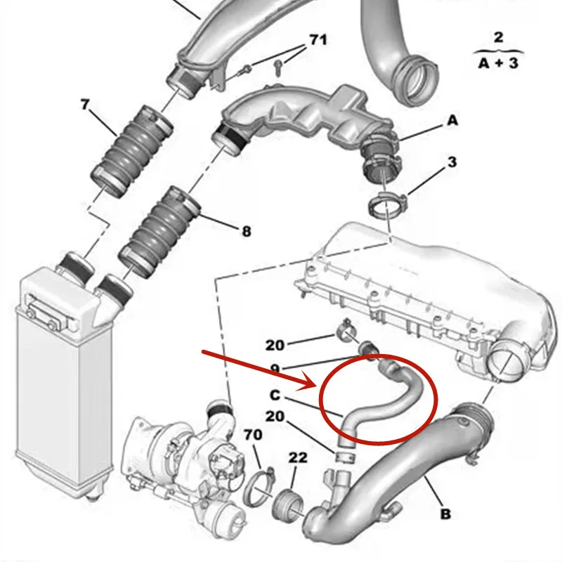 OEM 9678431780 tubo admisión turbo Peugeot 3008 408 RCZ - imagen 5