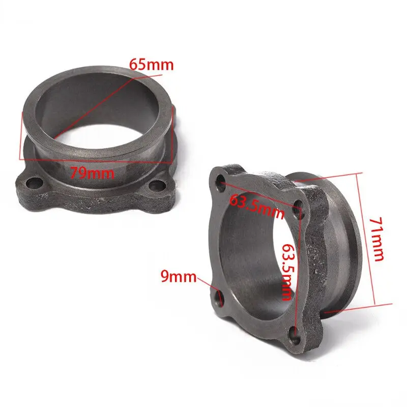 Brida adaptadora turbo 2,5" V-Band a 4 pernos de fundición - imagen 4