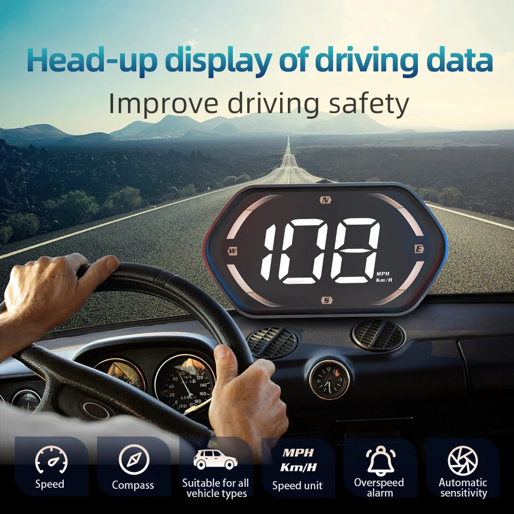Velocímetro GPS digital con pantalla para coche y moto - km/h - imagen 3