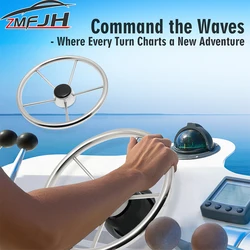 Barco Maine Volante náutico acero inoxidable 13" 5 radios