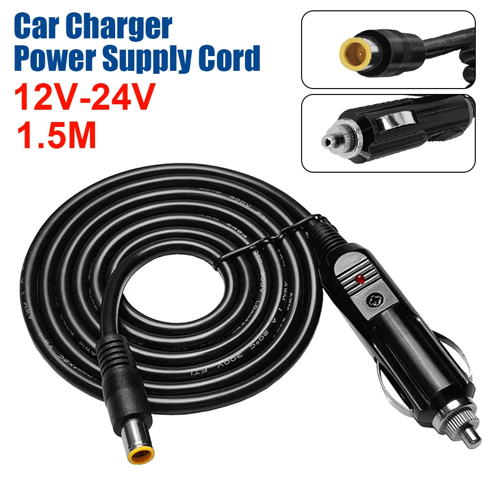 Cable de enchufe para encendedor de cigarrillos Dc7909, 12V-24V, macho, 10A, Cable de alimentación para coche, Dvr, altavoces Bluetooth, cámara, Gps, portátil