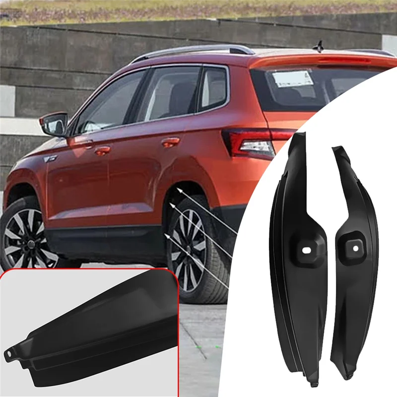 AEF3-1 par de guardabarros traseros de coche para Skoda Karoq 2016-2023 guardabarros protector contra salpicaduras alfombrilla de neumático modificación estilo