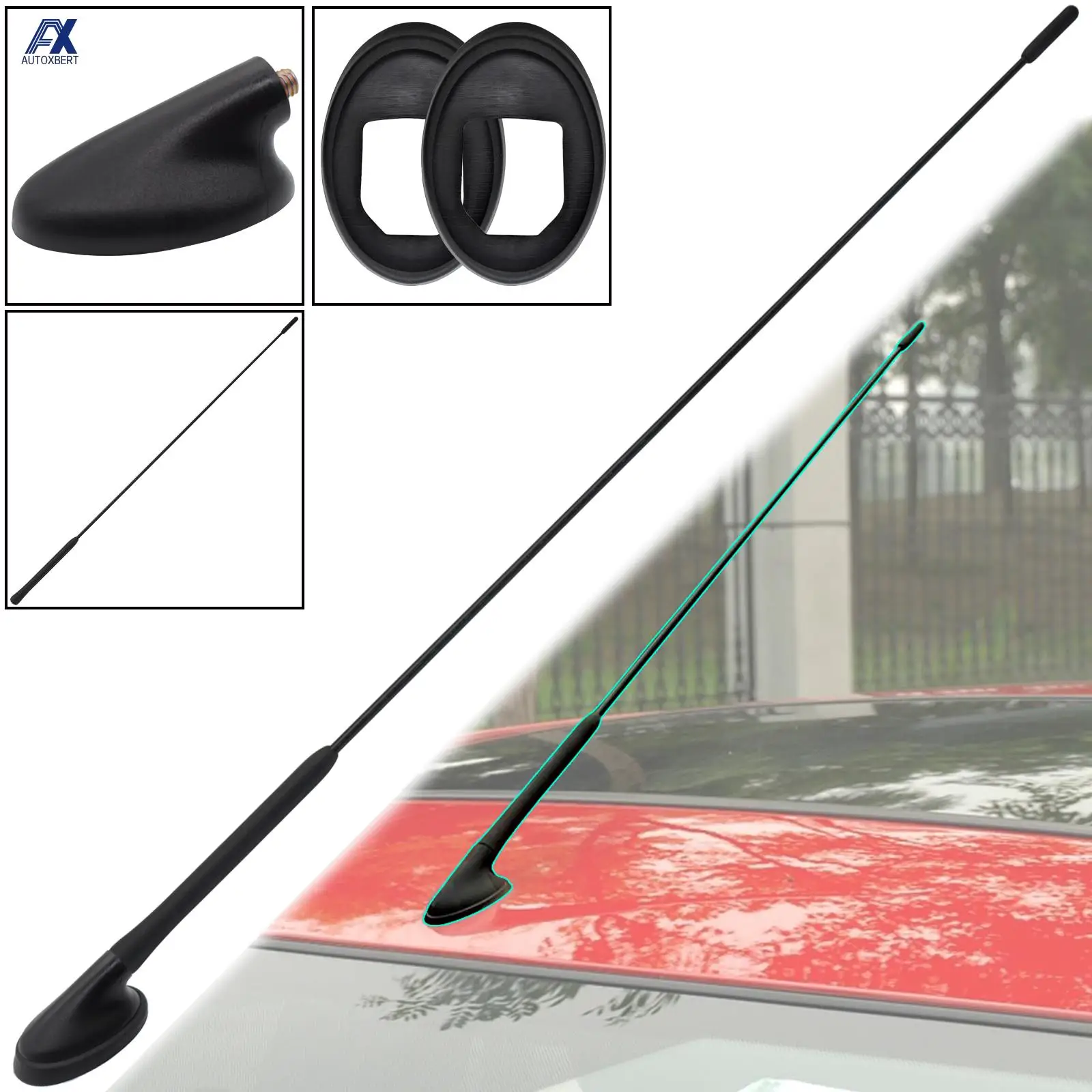 Antena de radio techo con mástil goma – Ford Focus MK1 MK2 Fiesta