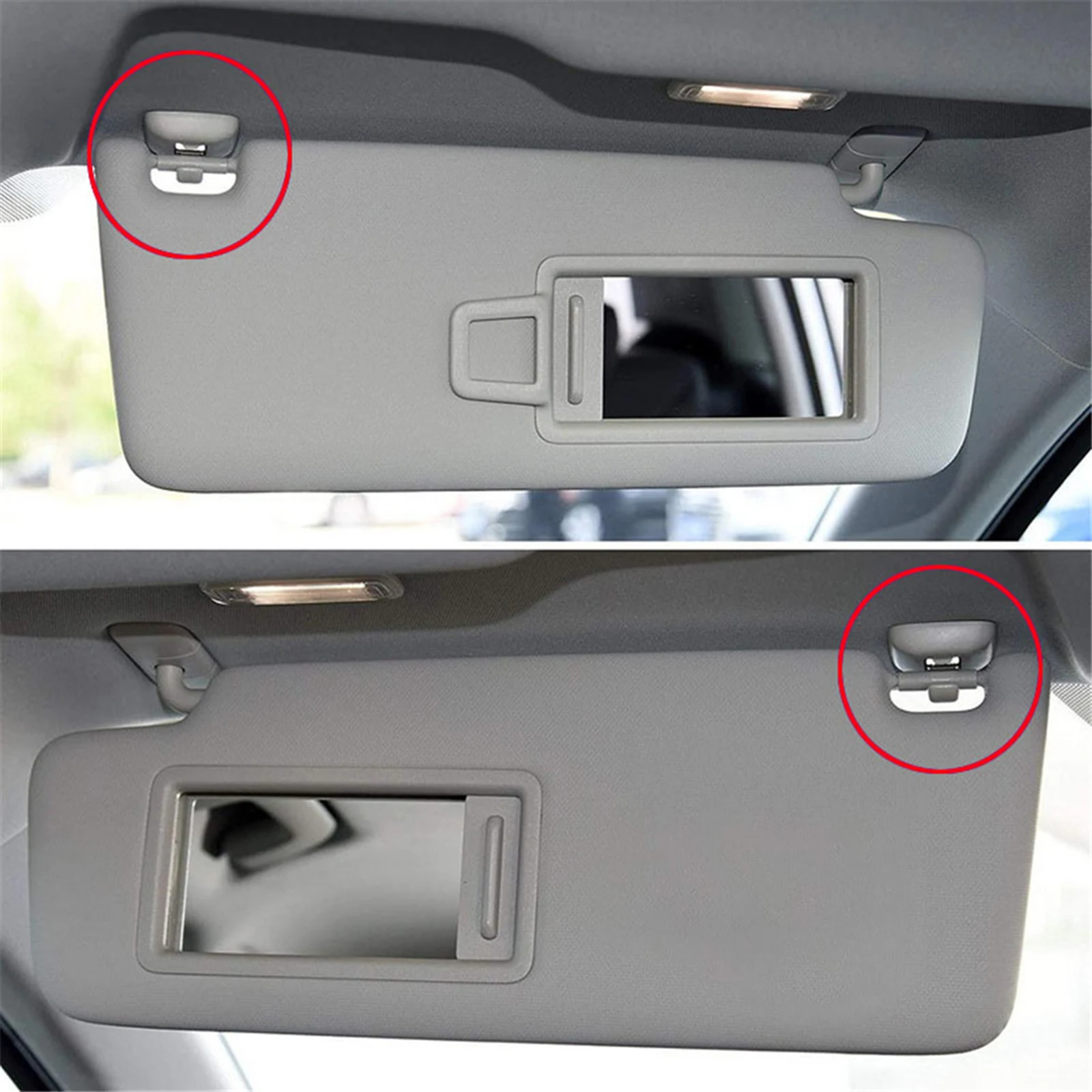 Clip parasol interior Audi para A1-A7, Q3/Q5, S4/S5 gris 8E/8U - imagen 5