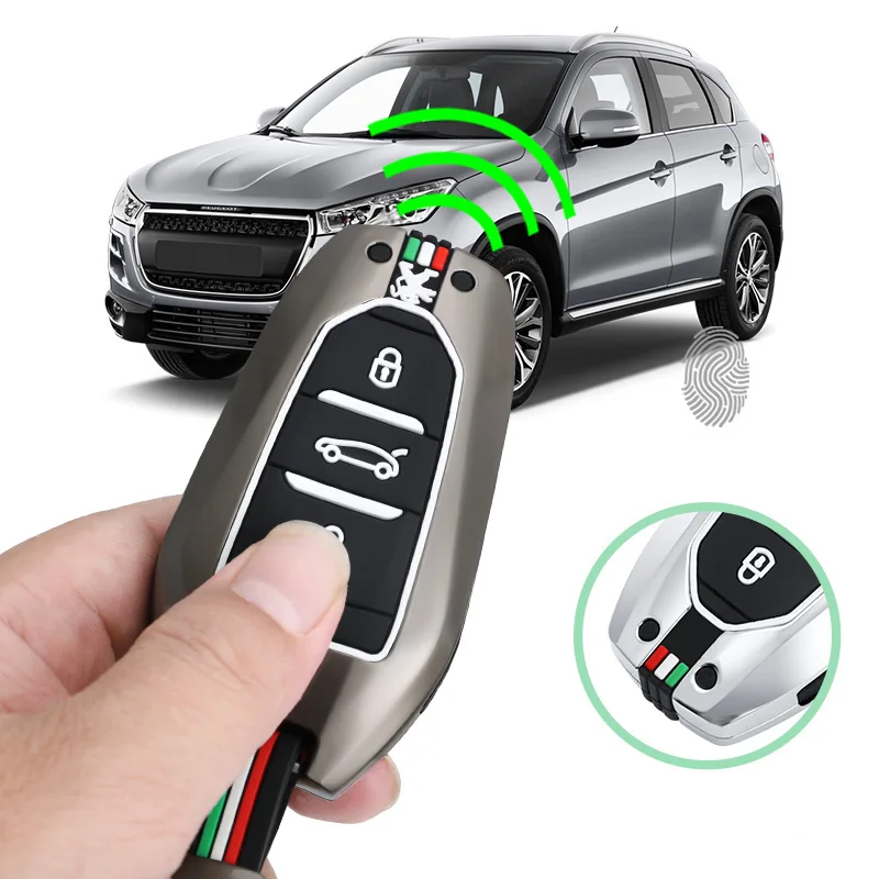 Instalación de la funda sobre llave Peugeot