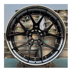 Llanta de 2 piezas 19 20 21 22 24 pulgadas rueda de coche de carreras forjada personalizada 5x114,3 ruedas de aleación cromadas 6061-T6 para Porsche