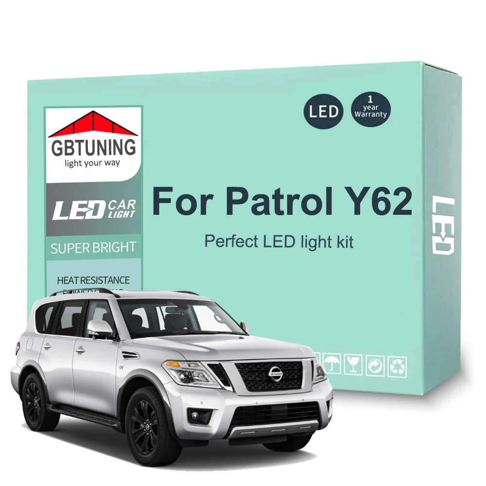 Kit bombillas LED Canbus interior Nissan Patrol Y62 2012-2023