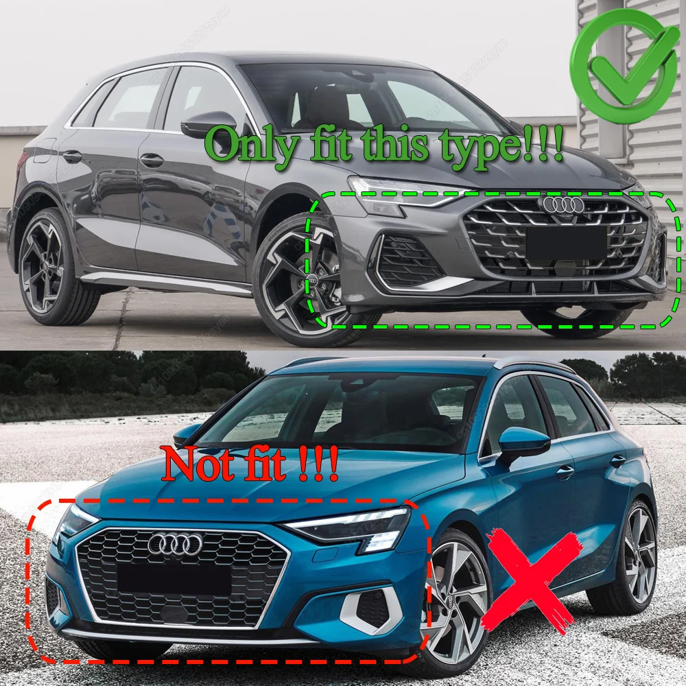 Divisor difusor de alerón de parachoques delantero de coche para Audi A3 S-Line / S3 8Y Facelift 2024-2025 + Sportback / Saloon Bodykits Tuning - imagen 2