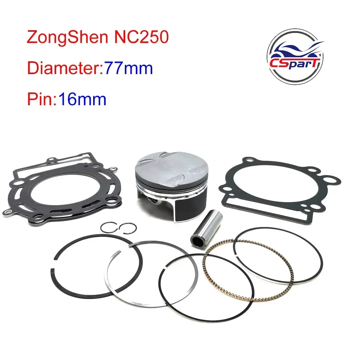 Pistón Zongshen para KAYO T6 y BSE J5 pit bike