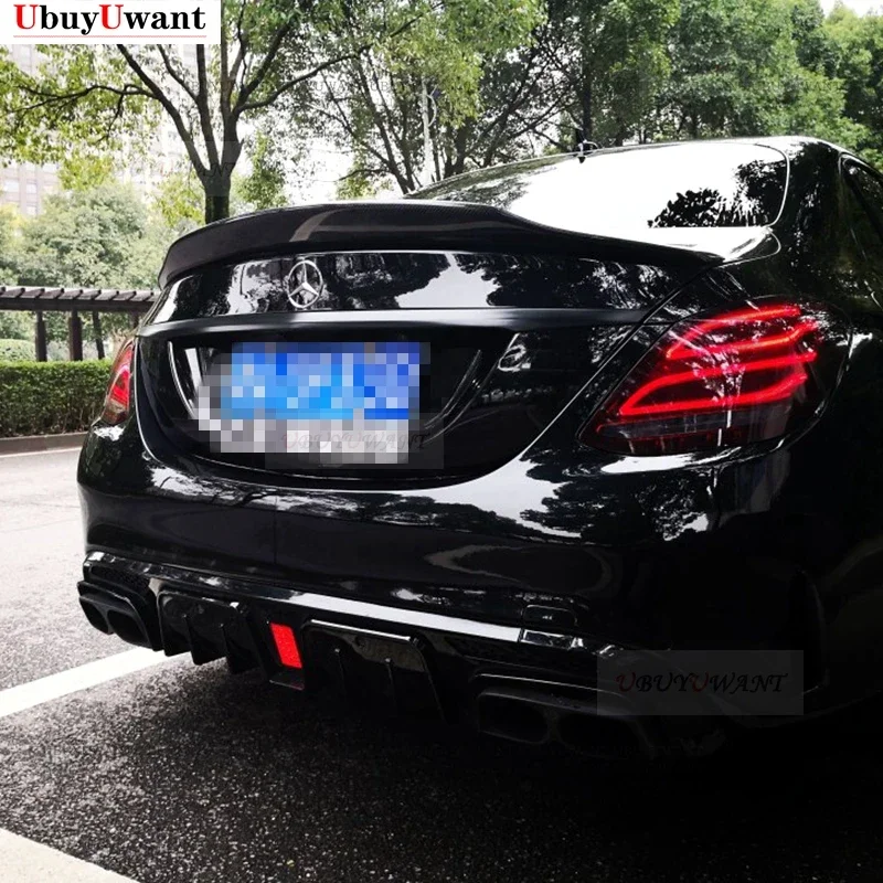 UBUYUWANT alerón trasero carbono negro brillo Mercedes C W205 Sedán - imagen 2