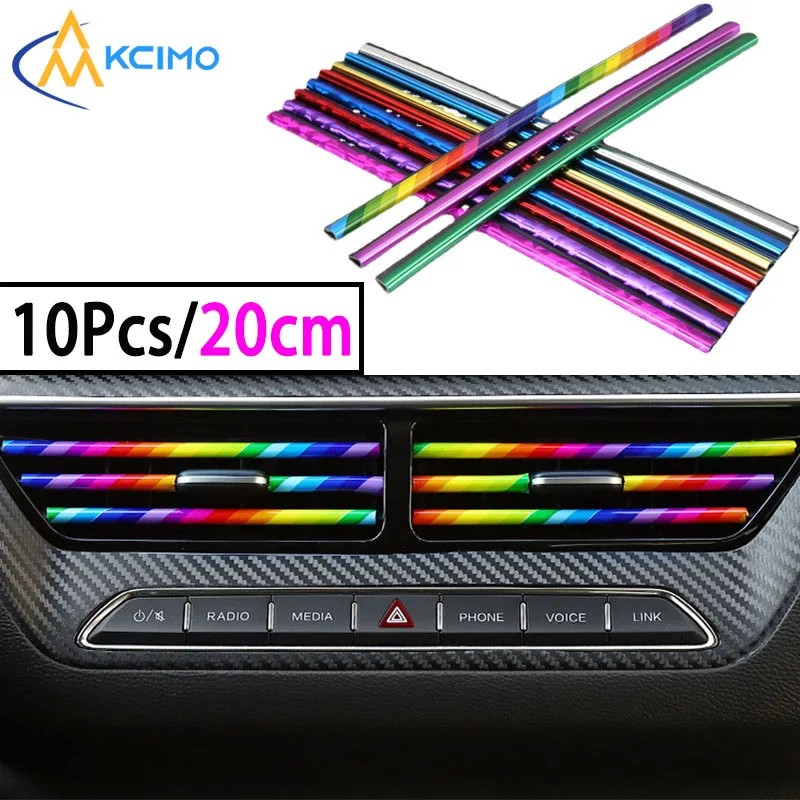 Moldura cromada en U para salidas de aire acondicionado del coche