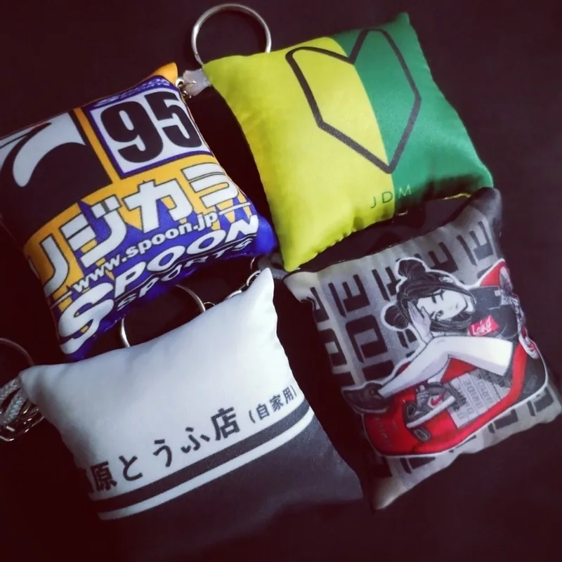 Llavero JDM Initial D de tela impresa para coche