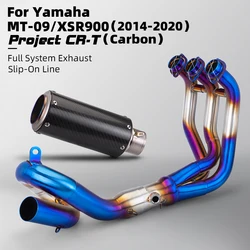 Escape slip-on donut tubo frontal para Yamaha MT-09 FZ-09 XSR900
