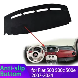Cubierta salpicadero antideslizante para Fiat 500 500c 500e 2007-2024