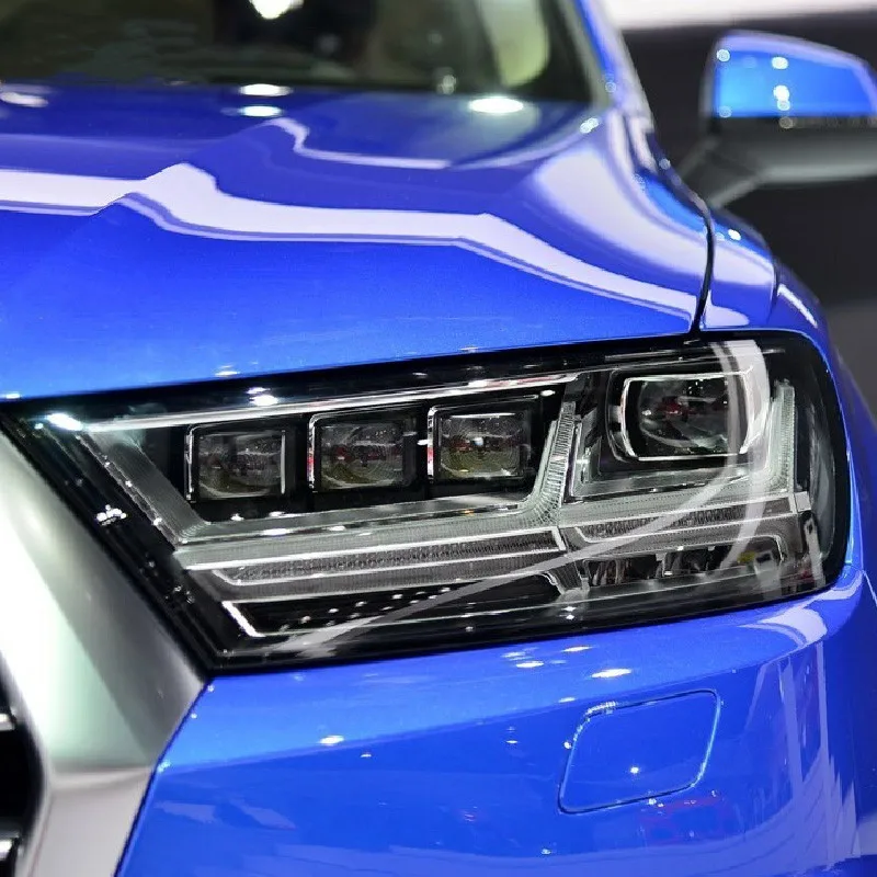 Película tintado faros Audi Q7 4M 2016-2020 lámina TPU adhesiva negra - imagen 3