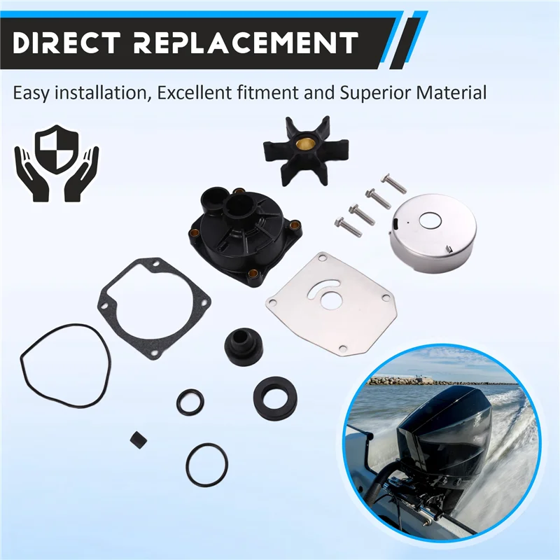 Kit reparación bomba agua Evinrude Johnson 28-50 HP fueraborda - imagen 5