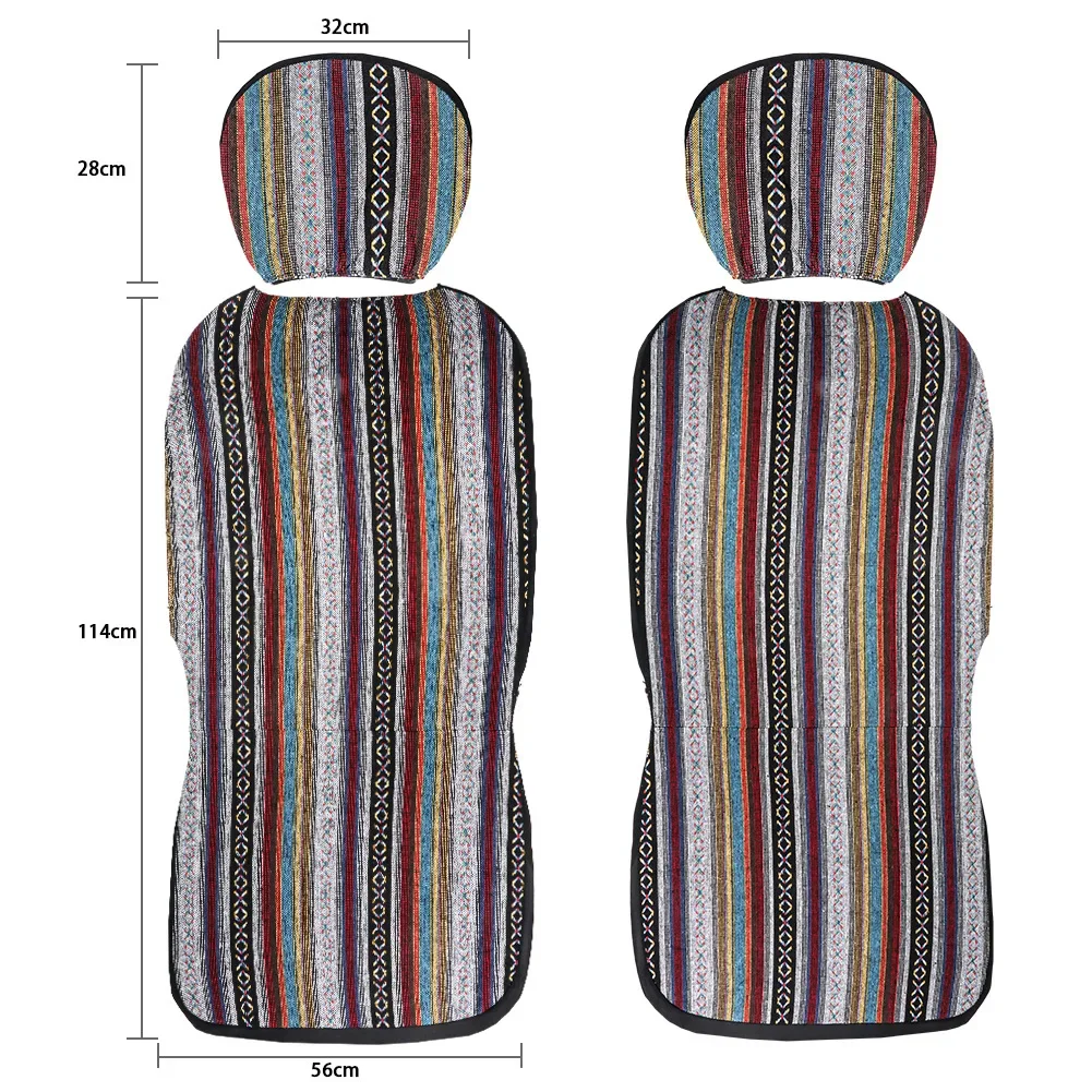 Fundas asiento coche étnico delantero doble protectoras universales