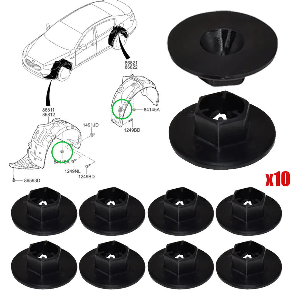 Grapas de paso de rueda con tuerca para Hyundai Santa Fe 2006-2018