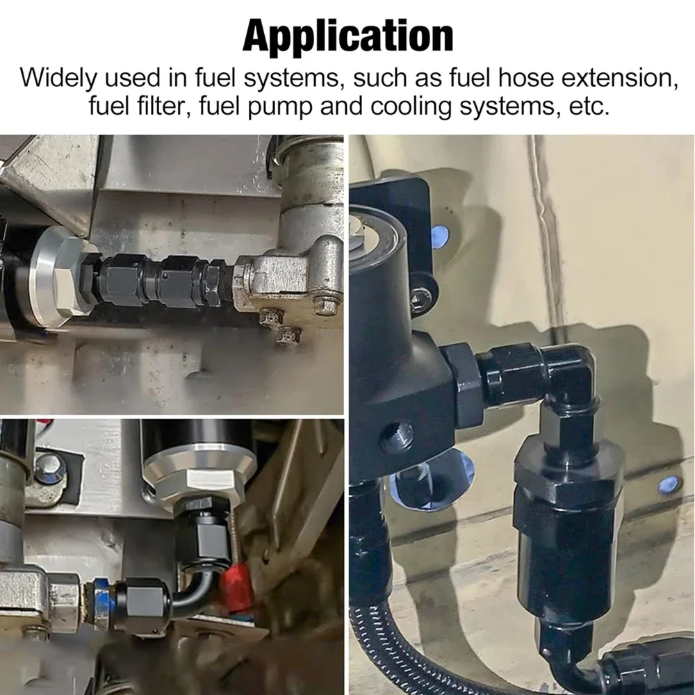 Adaptadores AN hembra AN4-AN10 para manguera trenzada codo 90 grados - imagen 5