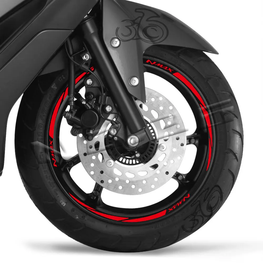 Pegatina decorativa a rayas para llanta de scooter NMAX