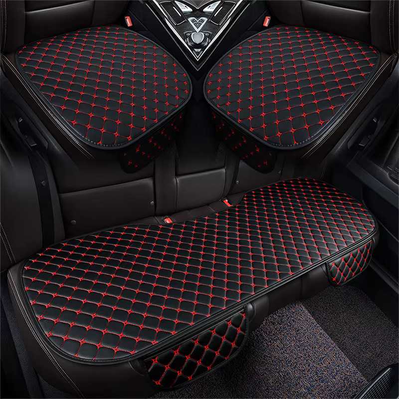 Funda de asiento de coche universal de polipiel, suave y resistente