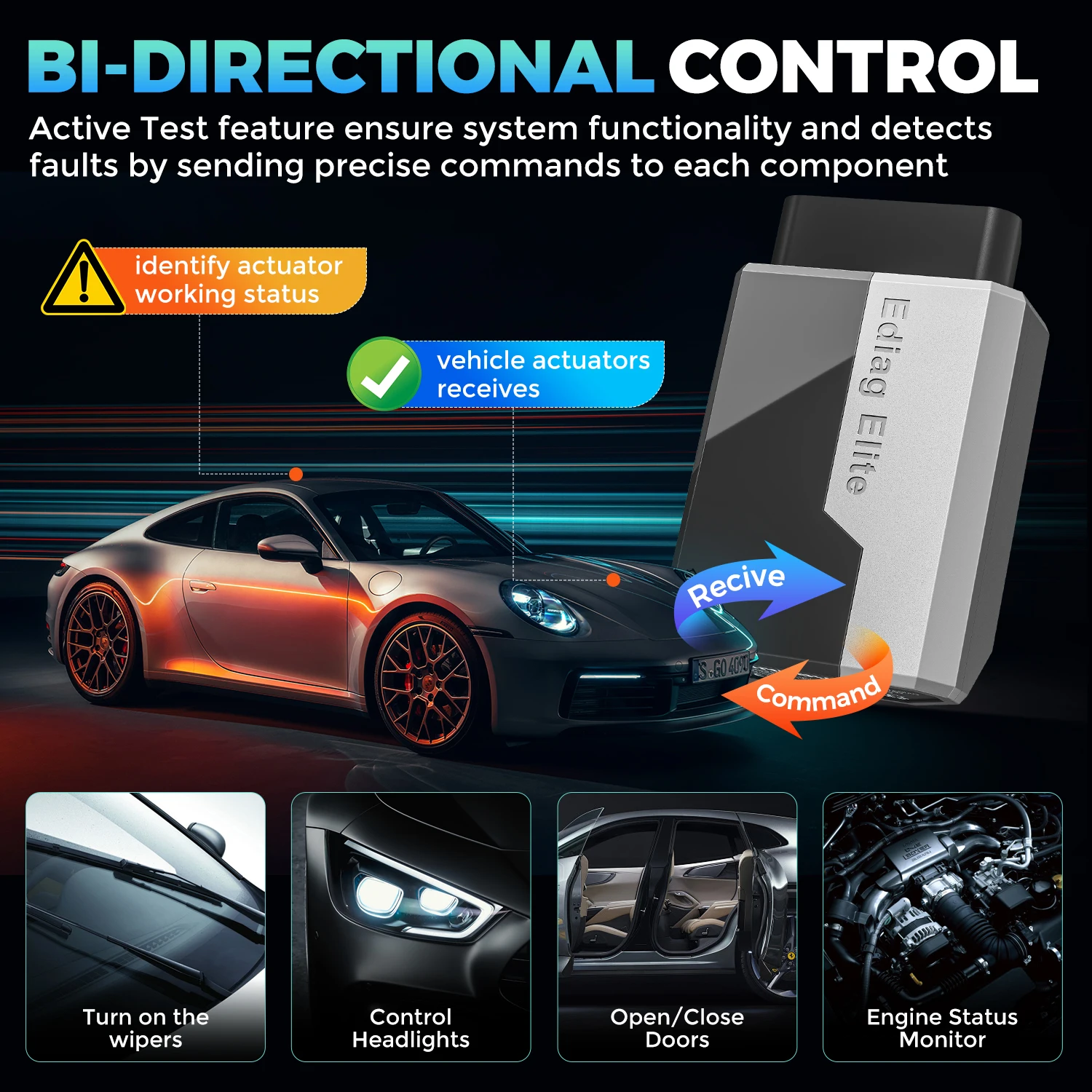 KINGBOLEN EDIAG ELITE Escáner OBD2 bidireccional multisistema - imagen 2