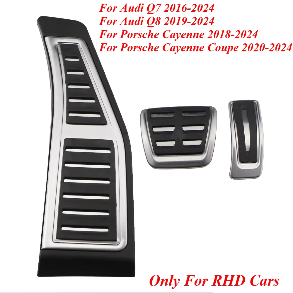 Cubrepedales para Audi Q7, Q8 y Porsche Cayenne (volante a la derecha)
