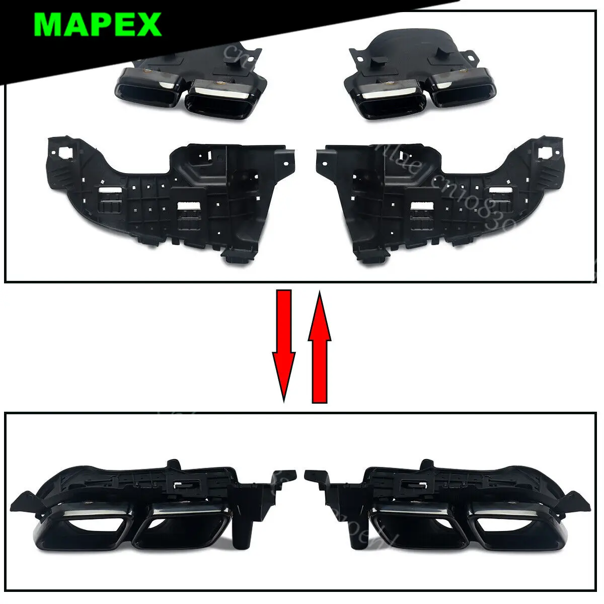 Difusor parachoques trasero Mercedes C43 AMG C205 Cabrio 2015-2018 - imagen 4