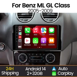 Radio MEKEDE CarPlay inalámbrico y Android Auto para Mercedes ML W164
