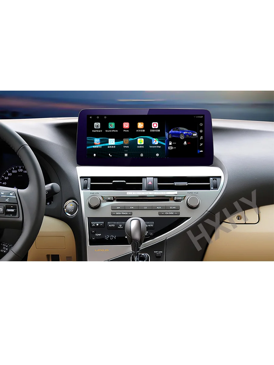 Qualcomm-reproductor Multimedia para coche Android 13, 12,3 pulgadas, para Lexus RX RX270 RX350 RX450H, vídeo estéreo, navegación GPS - imagen 4