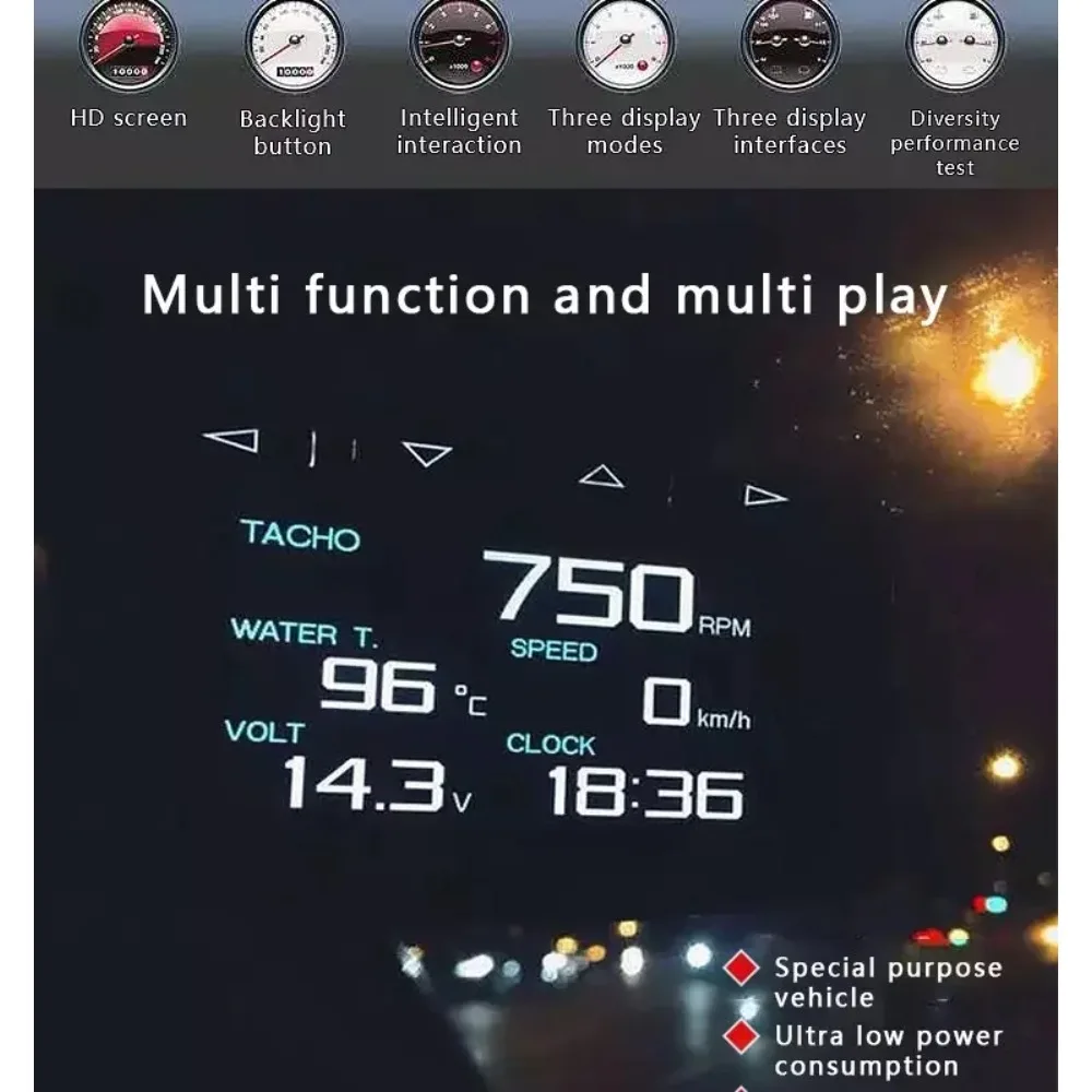 Medidor digital OBD2 Lufi X1: velocidad, agua, turbo – universal - imagen 5