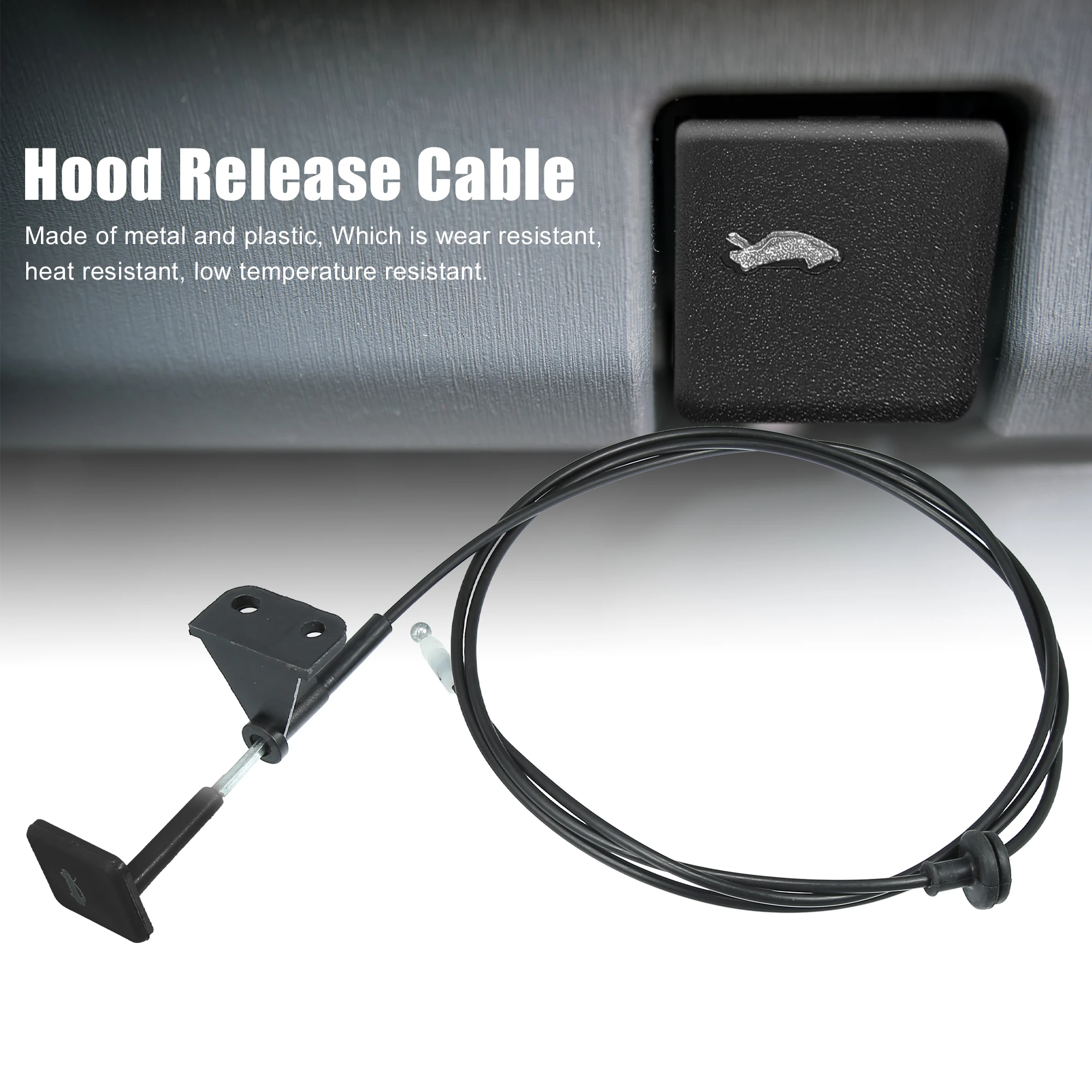 X Autohaux 74130SNAA01 Cable de liberación de bloqueo de capó delantero para Honda Civic 2006 2007 2008 2009 2010 2011, negro