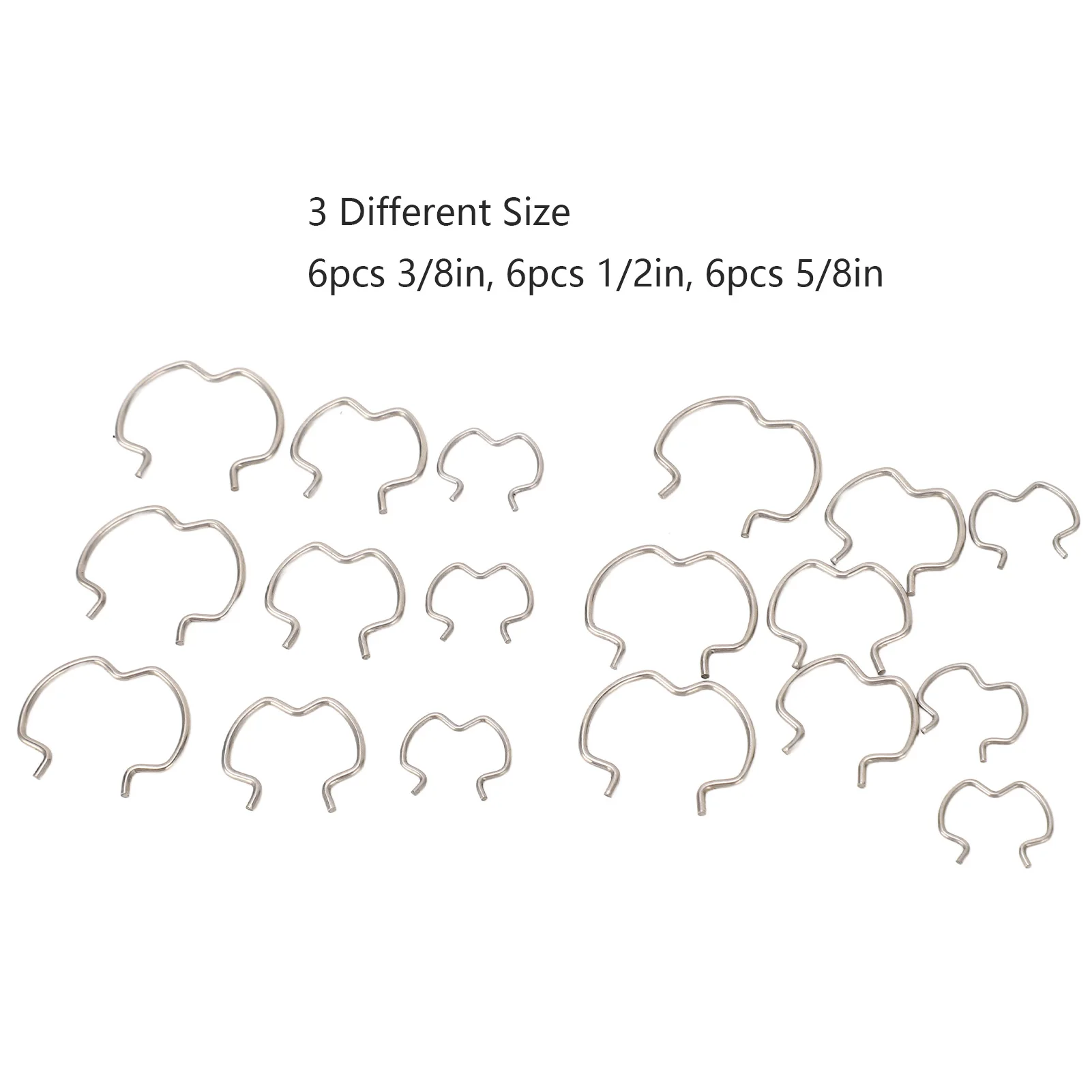 18 Uds 800 801 Clips de conector rápido resistentes 3 tamaños diferentes 3/8 pulgadas 1/2 pulgadas 5/8 pulgadas Clip de retención de línea de enfriador de transmisión para coche - imagen 3