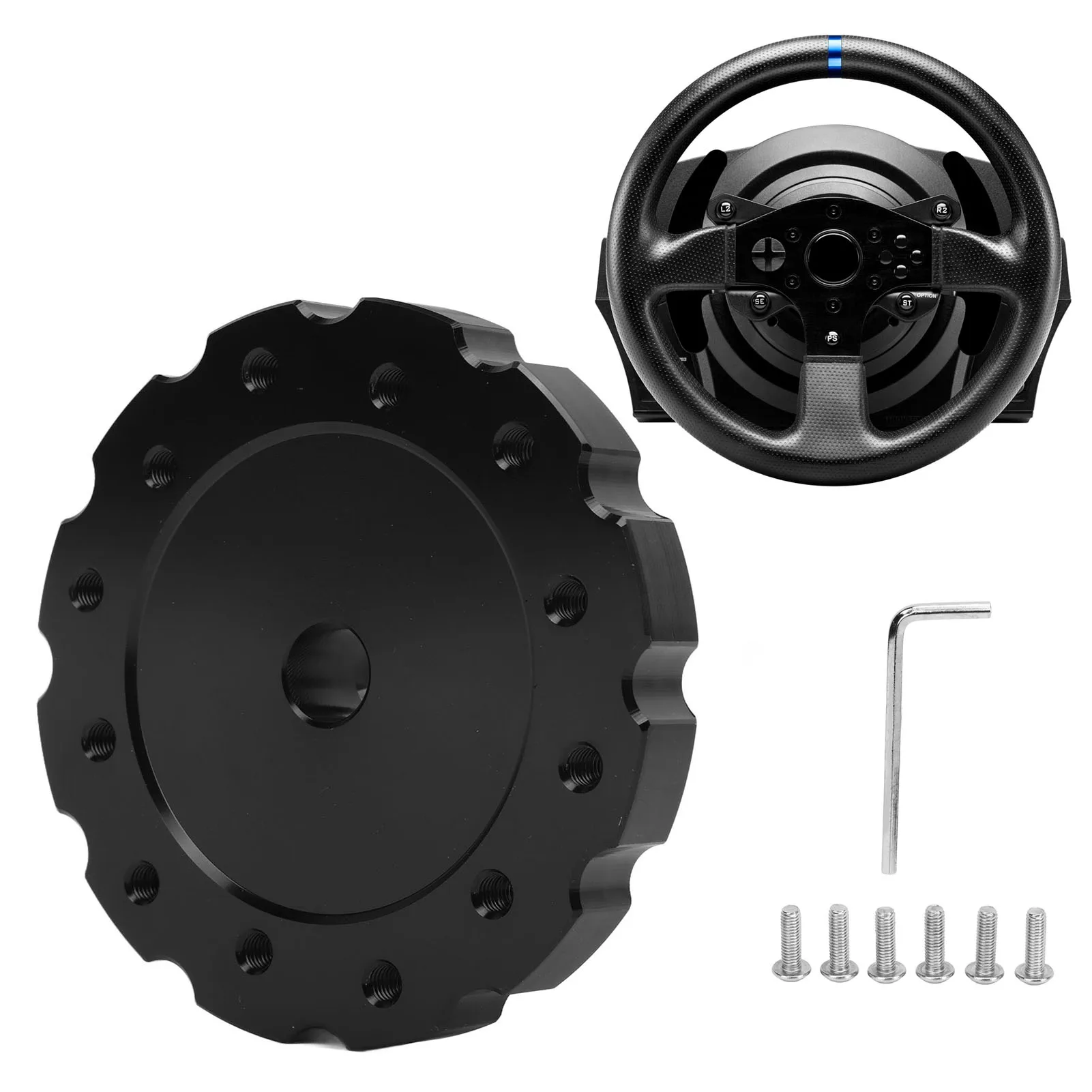 Adaptador de volante Thrustmaster T300/T500 negro PCD - imagen 4
