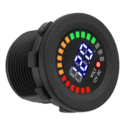 Voltímetro digital 12 V con pantalla LED impermeable para coche y moto
