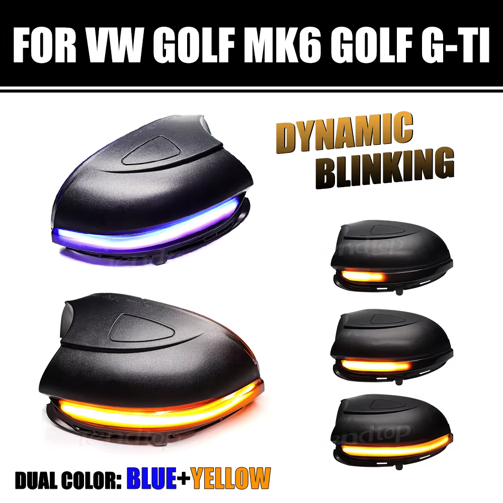 Intermitente dinámico LED de retrovisor para VW Golf 6 y Touran